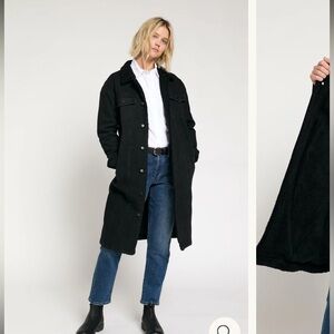 Oliver Logan James Sherpa Long Jacket Size Small Trendy Tiktok